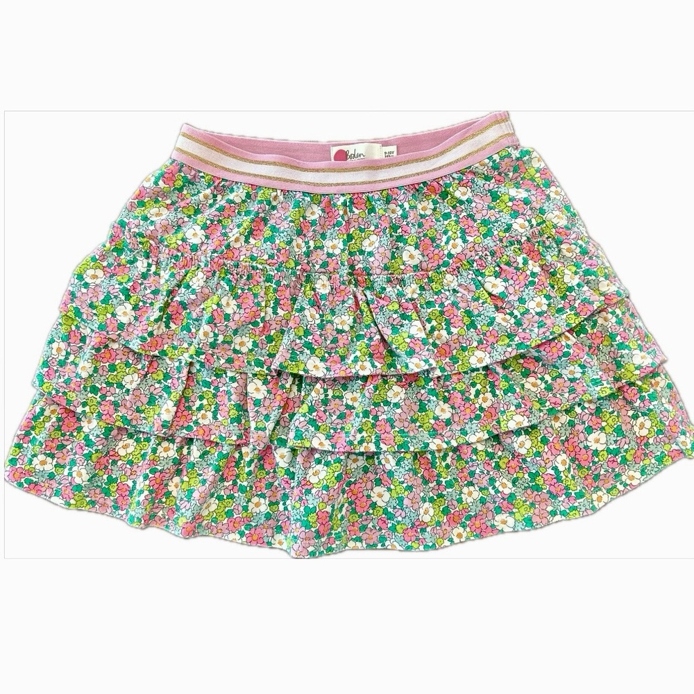 Mini-Boden, Girls, Tiered, Ruffle Skirt  Size 9-10Y